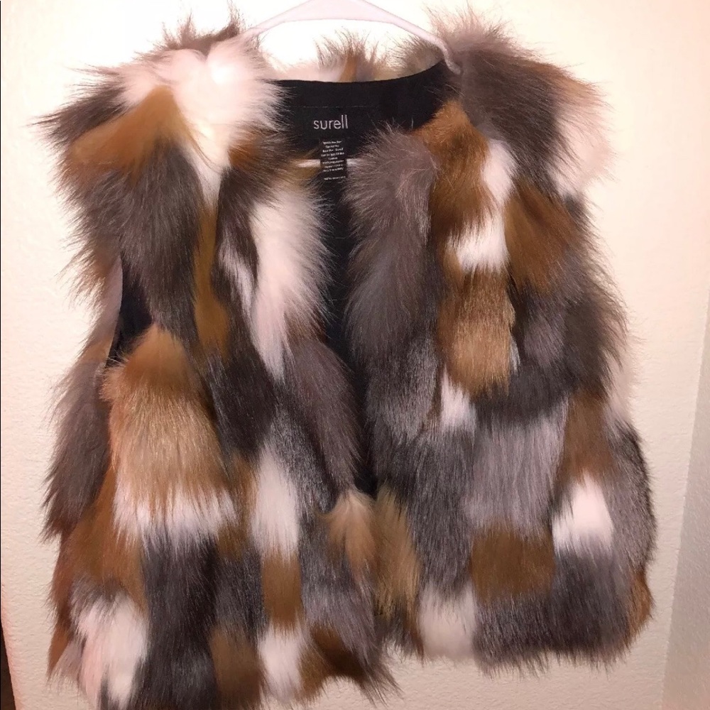 Authentic fox fur vest